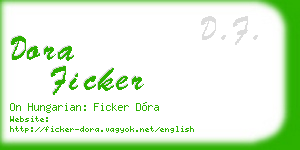 dora ficker business card