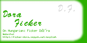 dora ficker business card